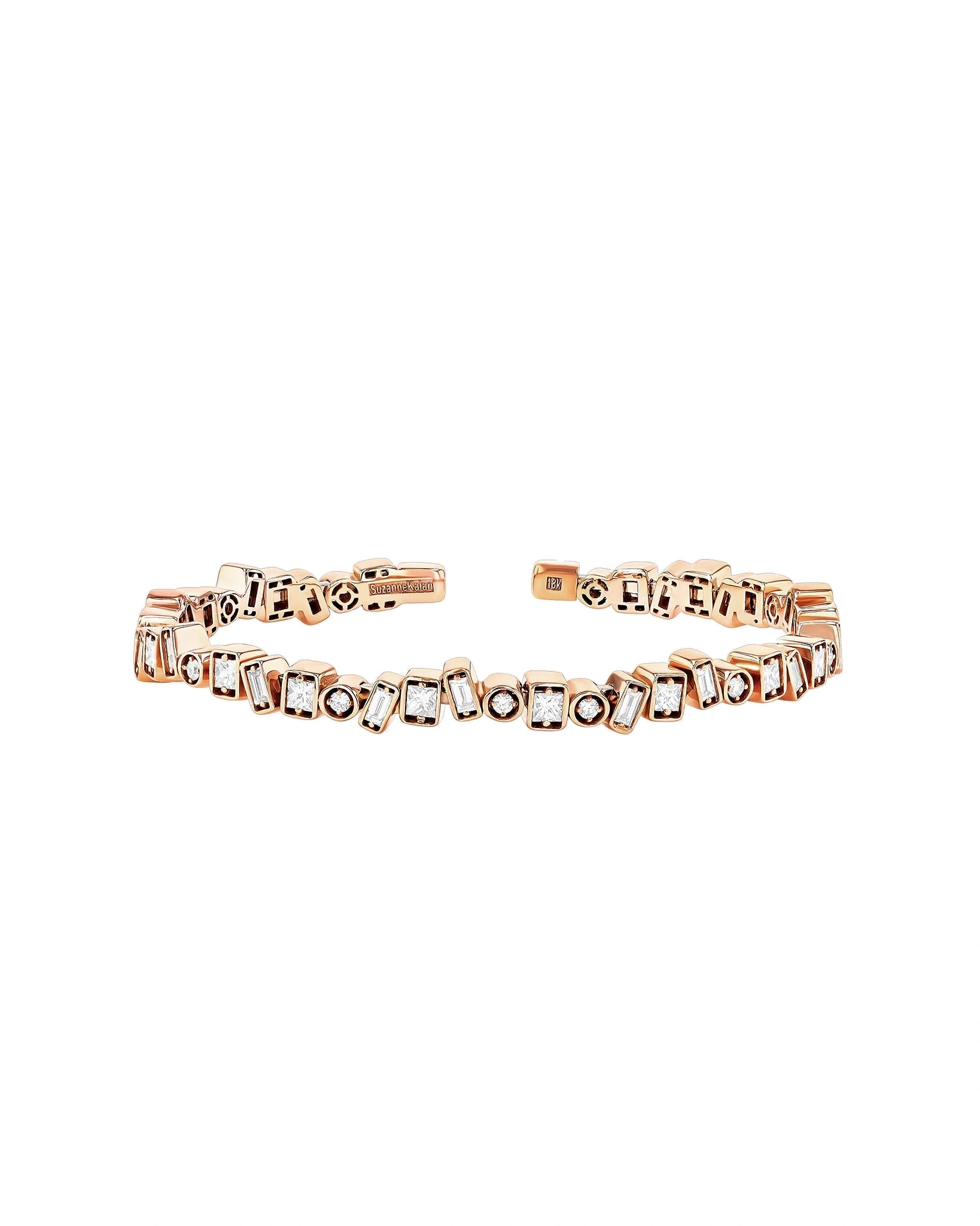 Suzanne Kalan Inlay Frenzy Bangle in 18K Rose Gold Suzanne Kalan Inlay Frenzy Bangle in 18K Rose Gold | Fine Bracelets | Coveti