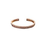 Suzanne Kalan Inlay Large Vertical Gemstone Bangle in 18K Rose Gold | Fine Bracelets | Coveti