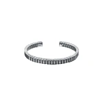 Suzanne Kalan Inlay Large Vertical Gemstone Bangle in 18K White Gold | Fine Bracelets | Coveti