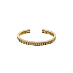 Suzanne Kalan Inlay Large Vertical Gemstone Bangle in 18K Yellow Gold | Fine Bracelets | Coveti
