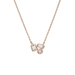 Suzanne Kalan Inlay Mini Diamond Pendant in 18K Rose Gold | Fine Necklaces | Coveti