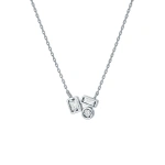 Suzanne Kalan Inlay Mini Diamond Pendant in 18K White Gold | Fine Necklaces | Coveti