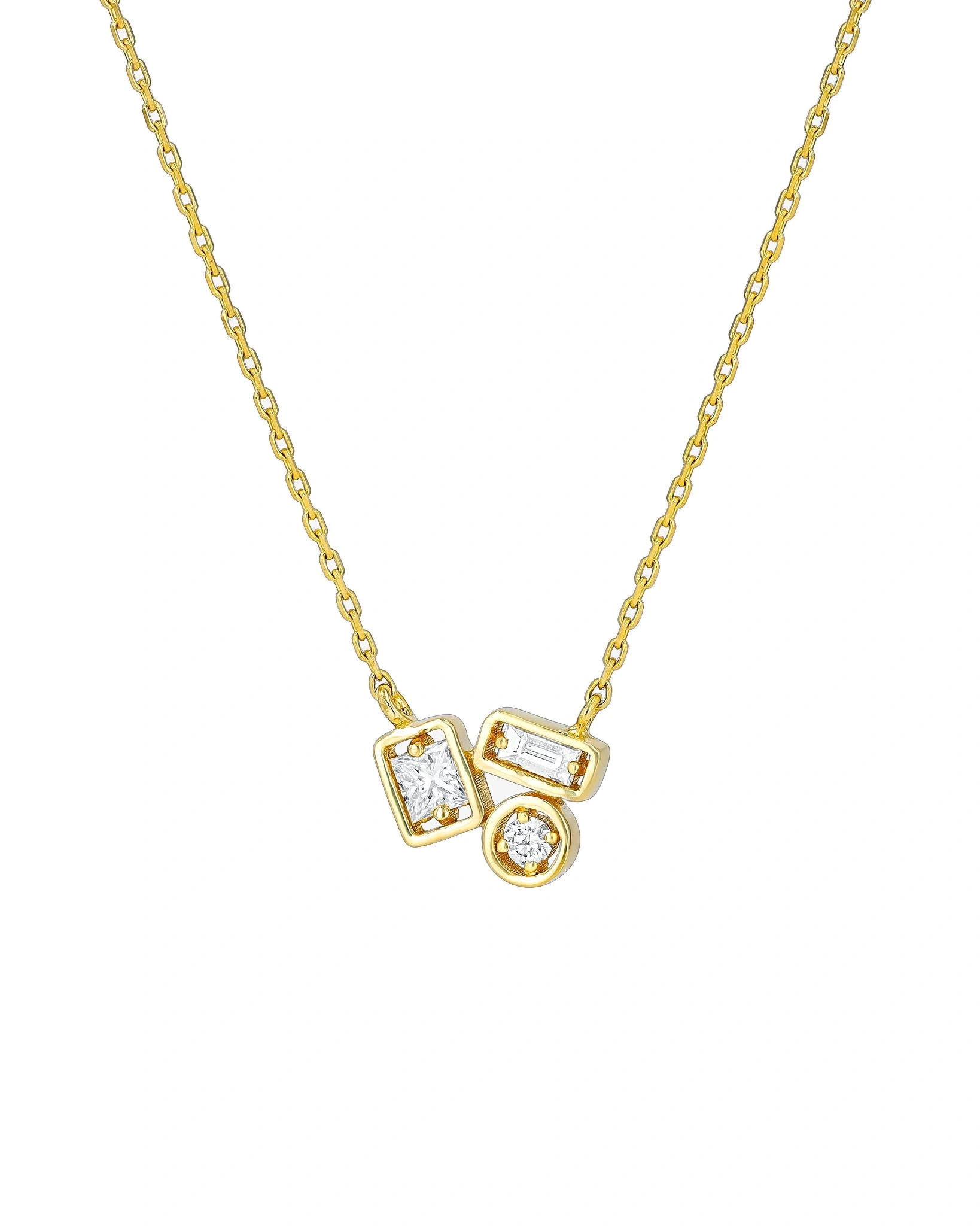 Suzanne Kalan Inlay Mini Diamond Pendant in 18K Yellow Gold Suzanne Kalan Inlay Mini Diamond Pendant in 18K Yellow Gold | Fine Necklaces | Coveti