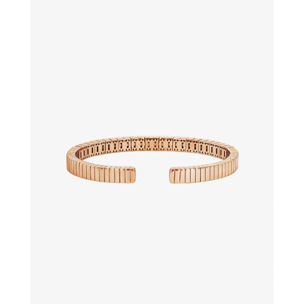 Suzanne Kalan Inlay Rainbow Sapphire Bangle in 18K Rose Gold | Fine Bracelets | Coveti