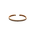 Suzanne Kalan Inlay Small Vertical Gemstone Bangle in 18K Rose Gold | Fine Bracelets | Coveti