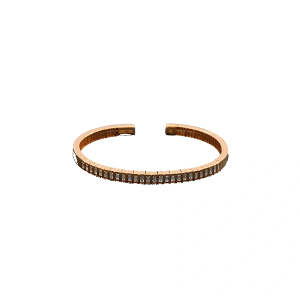 Suzanne Kalan Inlay Small Vertical Gemstone Bangle in 18K Rose Gold | Fine Bracelets | Coveti