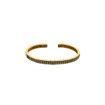 Suzanne Kalan Inlay Small Vertical Gemstone Bangle in 18K Yellow Gold | Fine Bracelets | Coveti