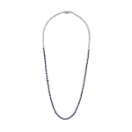 Suzanne Kalan La Fantaisie Cosmic Dark Blue Sapphire Tennis Necklace in 18K White Gold | Fine Necklaces | Coveti