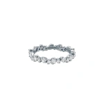 Suzanne Kalan La Fantaisie Cosmic Diamond Eternity Band in 18K White Gold | Fine Rings | Coveti