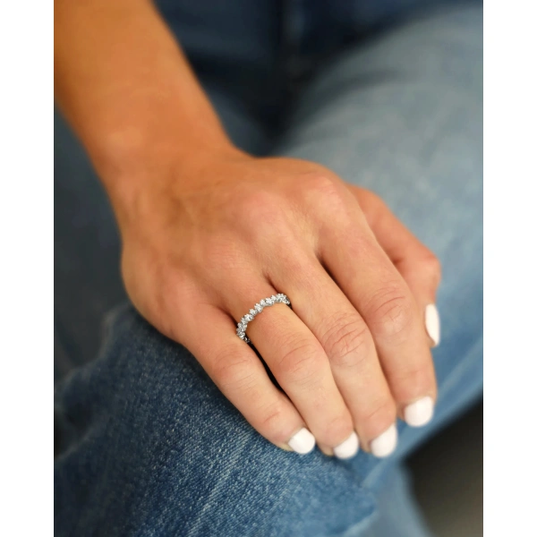 Suzanne Kalan La Fantaisie Cosmic Diamond Eternity Band in 18K White Gold | Fine Rings | Coveti