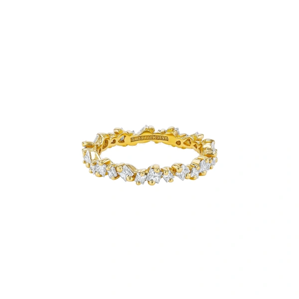 La Fantaisie Cosmic Diamond Eternity Band in 18K Yellow Gold