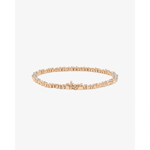 Suzanne Kalan La Fantaisie Cosmic Diamond Tennis Bracelet in 18K Rose Gold | Fine Bracelets | Coveti