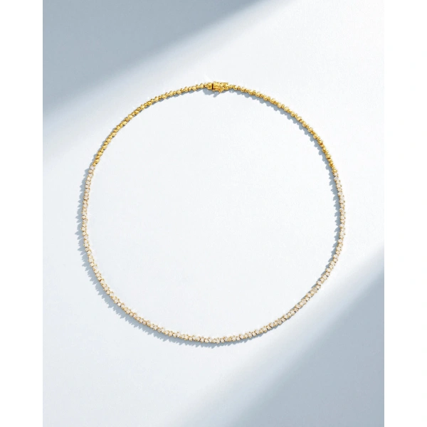 Suzanne Kalan La Fantaisie Cosmic Diamond Tennis Necklace in 18K Yellow Gold | Fine Necklaces | Coveti