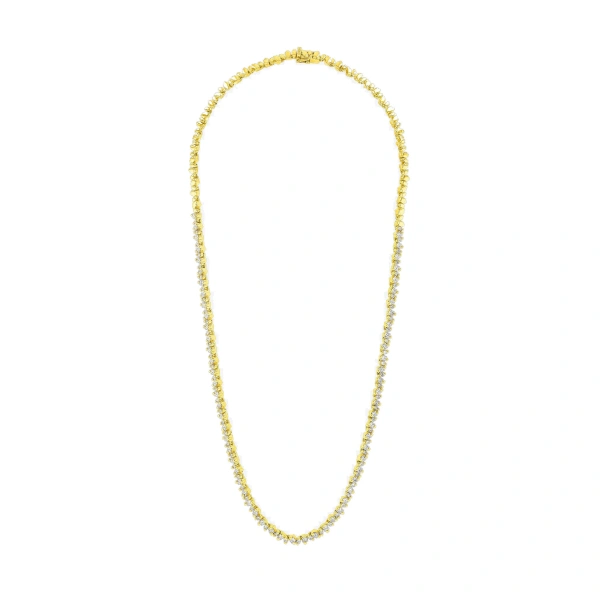 Suzanne Kalan La Fantaisie Cosmic Diamond Tennis Necklace in 18K Yellow Gold | Fine Necklaces | Coveti