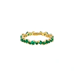 Suzanne Kalan La Fantaisie Cosmic Emerald Eternity Band in 18K Yellow Gold | Fine Rings | Coveti