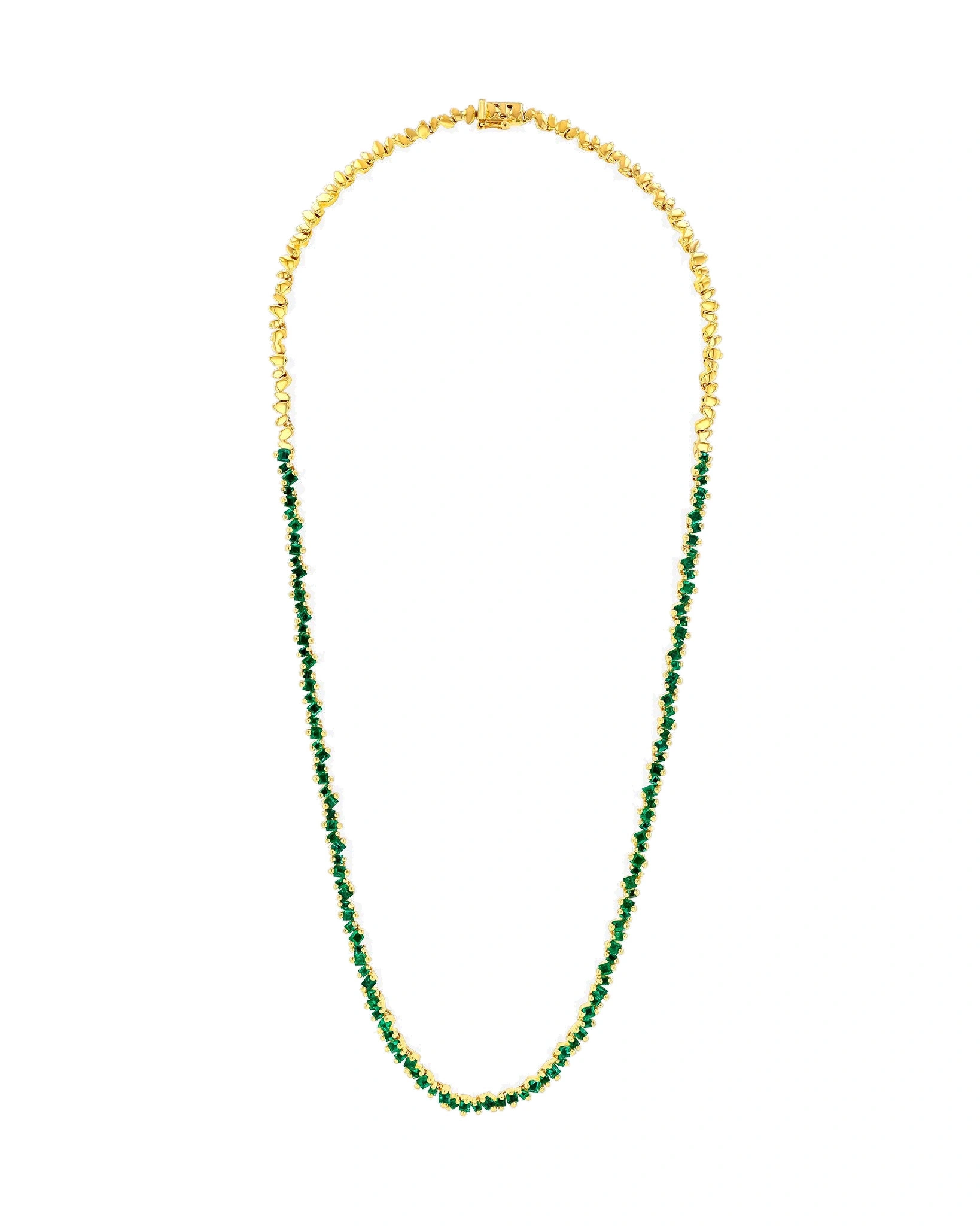 Suzanne Kalan La Fantaisie Cosmic Emerald Tennis Necklace in 18K Yellow Gold Suzanne Kalan La Fantaisie Cosmic Emerald Tennis Necklace in 18K Yellow Gold | Fine Necklaces | Coveti