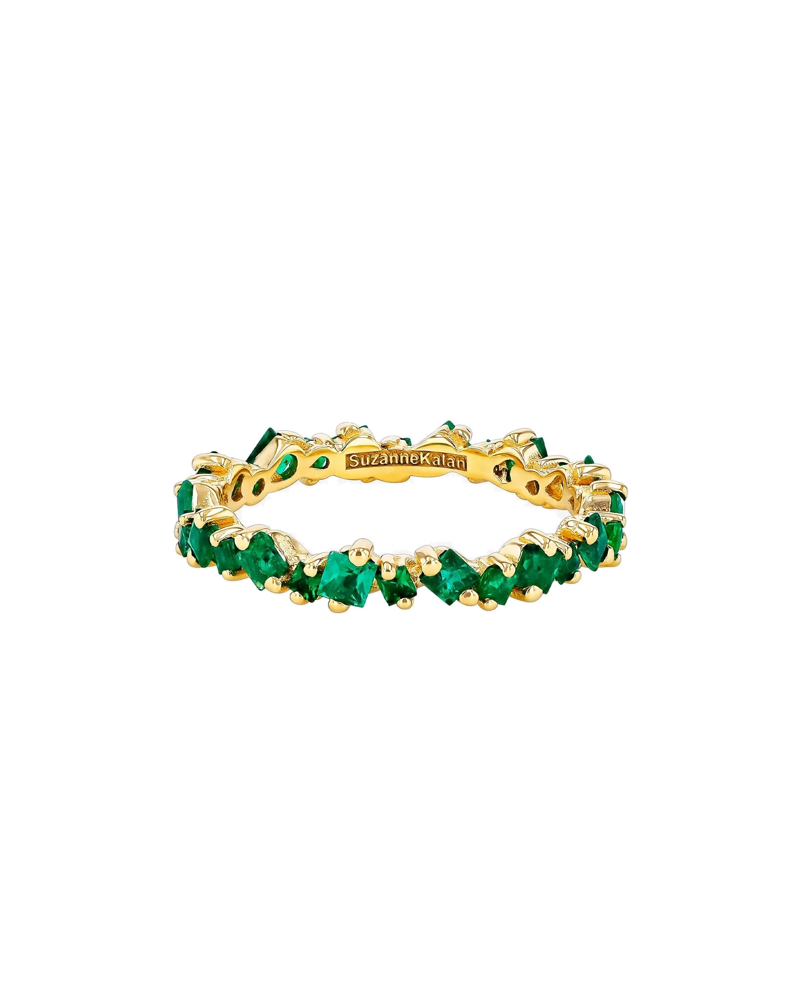 Suzanne Kalan La Fantaisie Cosmic Eternity Band in 18K Yellow Gold, Emerald Suzanne Kalan La Fantaisie Cosmic Eternity Band in 18K Yellow Gold, Emerald | Fine Rings | Coveti