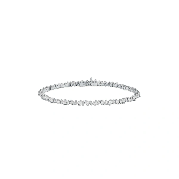 Suzanne Kalan La Fantaisie Cosmic Tennis Bracelet in 18K White Gold | Fine Bracelets | Coveti