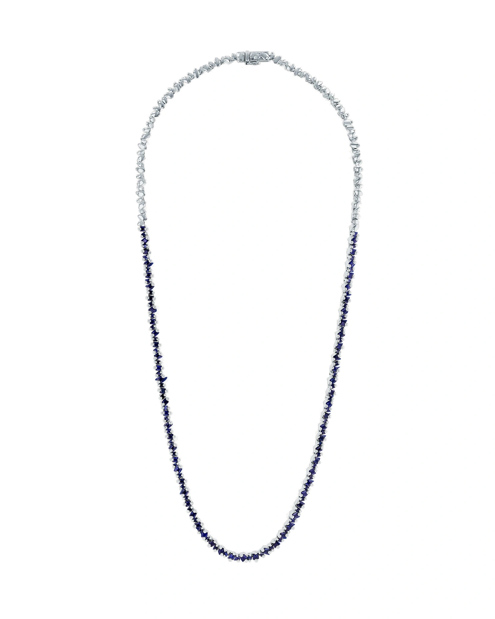 Suzanne Kalan La Fantaisie Cosmic Tennis Necklace in 18K White Gold, Dark Blue Sapphire Suzanne Kalan La Fantaisie Cosmic Tennis Necklace in 18K White Gold, Dark Blue Sapphire | Fine Necklaces | Coveti