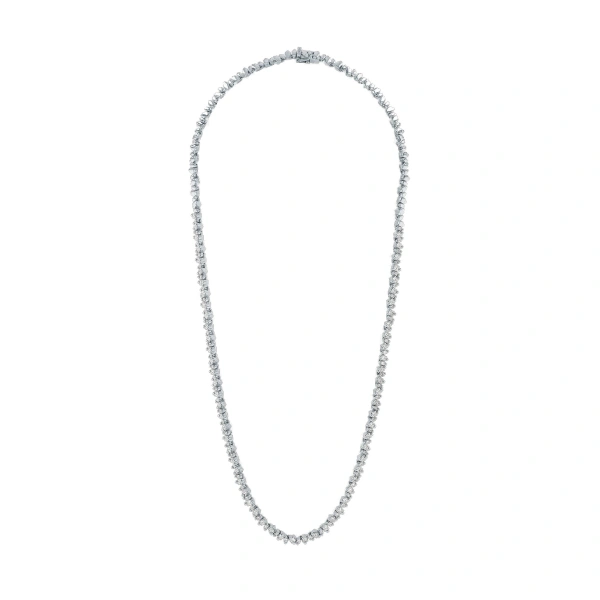 Suzanne Kalan La Fantaisie Cosmic Tennis Necklace in 18K White Gold | Fine Necklaces | Coveti