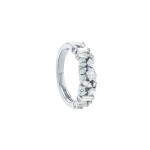 Suzanne Kalan La Fantaisie Diamond Half Band in 18K White Gold | Fine Rings | Coveti