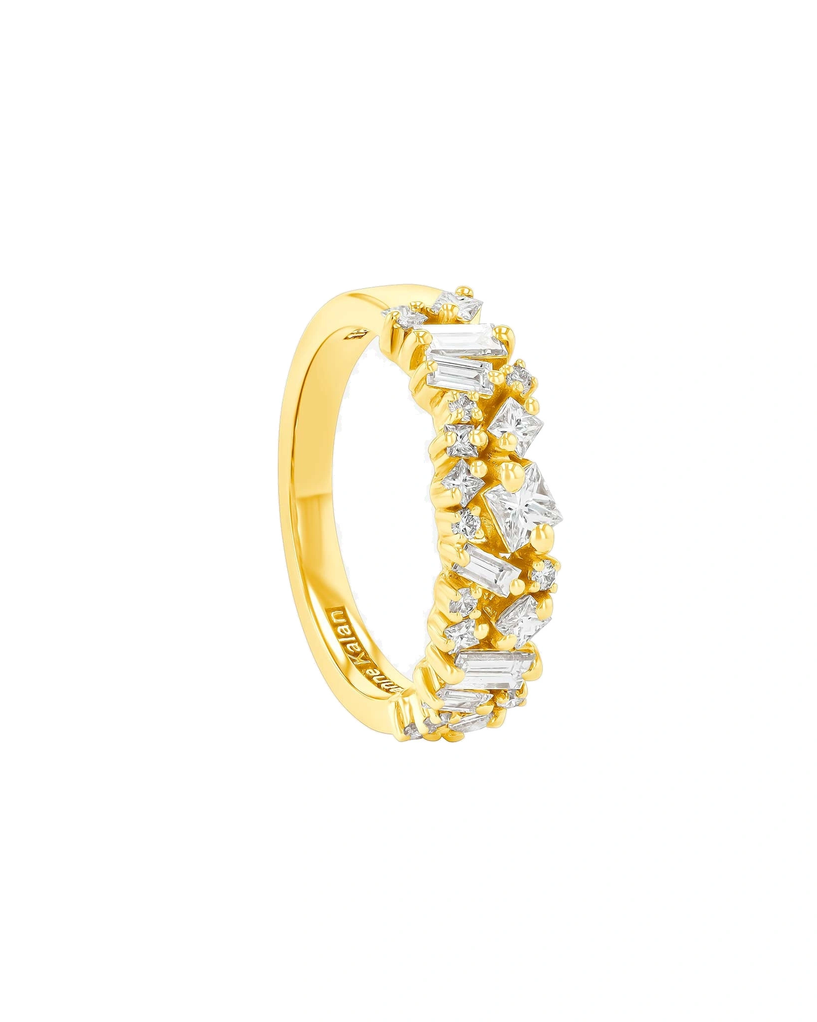 Suzanne Kalan La Fantaisie Diamond Half Band in 18K Yellow Gold Suzanne Kalan La Fantaisie Diamond Half Band in 18K Yellow Gold | Fine Rings | Coveti