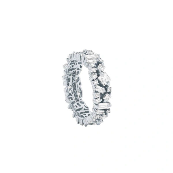 Suzanne Kalan La Fantaisie Eternity Band in 18K White Gold | Fine Rings | Coveti