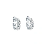 Suzanne Kalan La Fantaisie Mini Hoops in 18K White Gold | Fine Earrings | Coveti