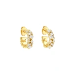 Suzanne Kalan La Fantaisie Mini Hoops in 18K Yellow Gold | Fine Earrings | Coveti