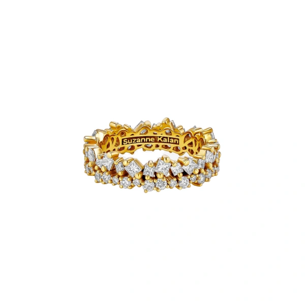 La Fantaisie Short Stack Diamond Eternity Band in 18K Yellow Gold