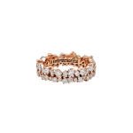 Suzanne Kalan La Fantaisie Short Stack Eternity Band in 18K Rose Gold | Fine Rings | Coveti