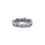 Suzanne Kalan La Fantaisie Short Stack Eternity Band in 18K White Gold | Fine Rings | Coveti