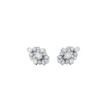Suzanne Kalan La Fantaisie Star Diamond Studs in 18K White Gold | Fine Earrings | Coveti