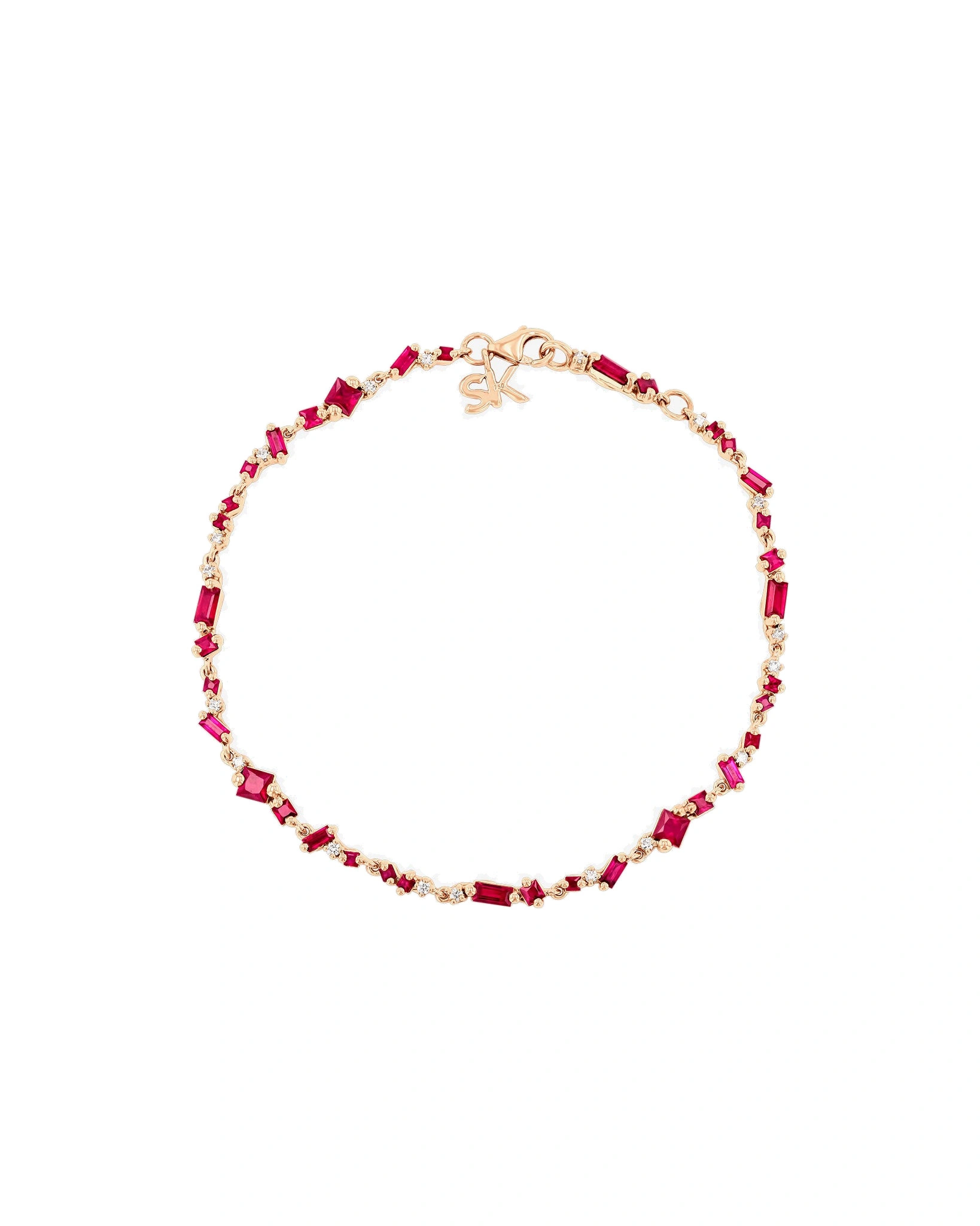 Suzanne Kalan La Fantaisie Star Dust Bracelet in 18K Rose Gold, Ruby Suzanne Kalan La Fantaisie Star Dust Bracelet in 18K Rose Gold, Ruby | Fine Bracelets | Coveti