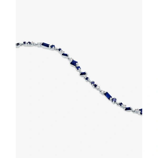 Suzanne Kalan La Fantaisie Star Dust Dark Blue Sapphire Bracelet in 18K White Gold | Fine Bracelets | Coveti