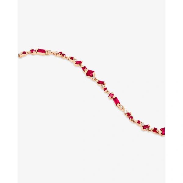 Suzanne Kalan La Fantaisie Star Dust Ruby Bracelet in 18K Rose Gold | Fine Bracelets | Coveti