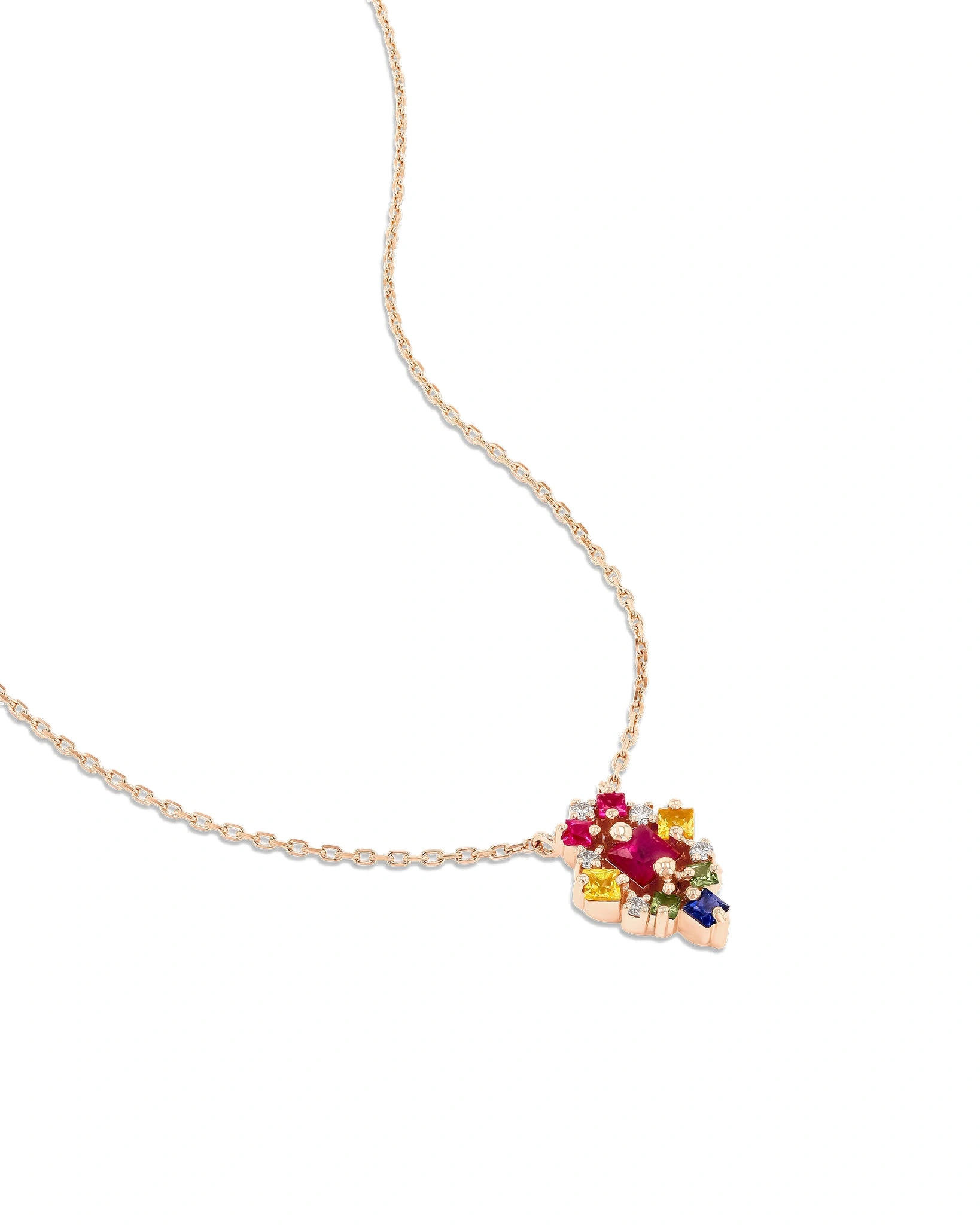 Suzanne Kalan La Fantaisie Star Pendant in 18K Rose Gold, Rainbow Sapphire Suzanne Kalan La Fantaisie Star Pendant in 18K Rose Gold, Rainbow Sapphire | Fine Necklaces | Coveti