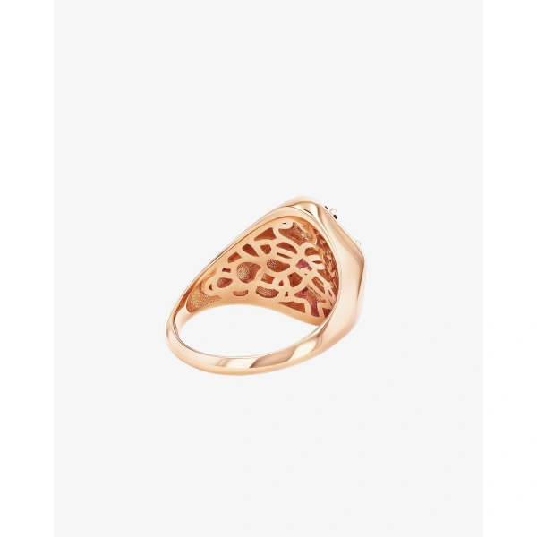 Suzanne Kalan La Fantaisie Star Ruby Signet Ring in 18K Rose Gold, Rudy | Fine Rings | Coveti