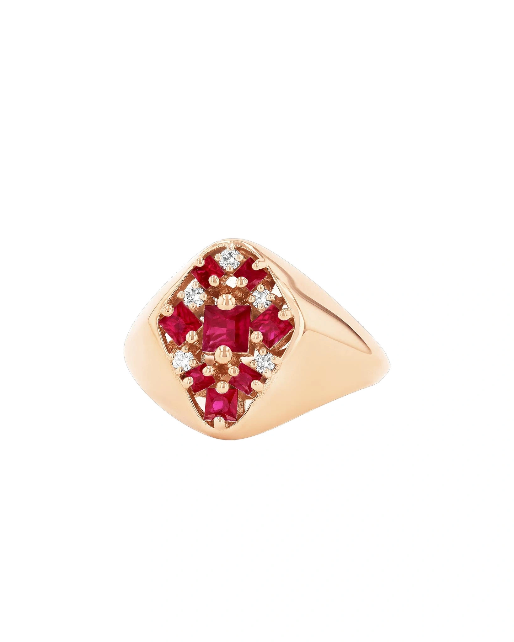 Suzanne Kalan La Fantaisie Star Signet Ring in 18K Rose Gold, Rudy Suzanne Kalan La Fantaisie Star Signet Ring in 18K Rose Gold, Rudy | Fine Rings | Coveti
