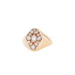 Suzanne Kalan La Fantaisie Star Signet Ring in 18K Rose Gold | Fine Rings | Coveti