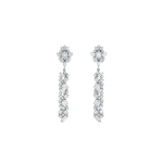 Suzanne Kalan La Fantaisie Sunbeam Drop Earrings in 18K White Gold | Fine Earrings | Coveti
