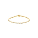 Suzanne Kalan Linear Diamond Tennis Bracelet in 18K Yellow Gold | Fine Bracelets | Coveti