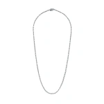 Suzanne Kalan Linear Full Diamond Tennis Necklace in 18K White Gold | Fine Necklaces | Coveti