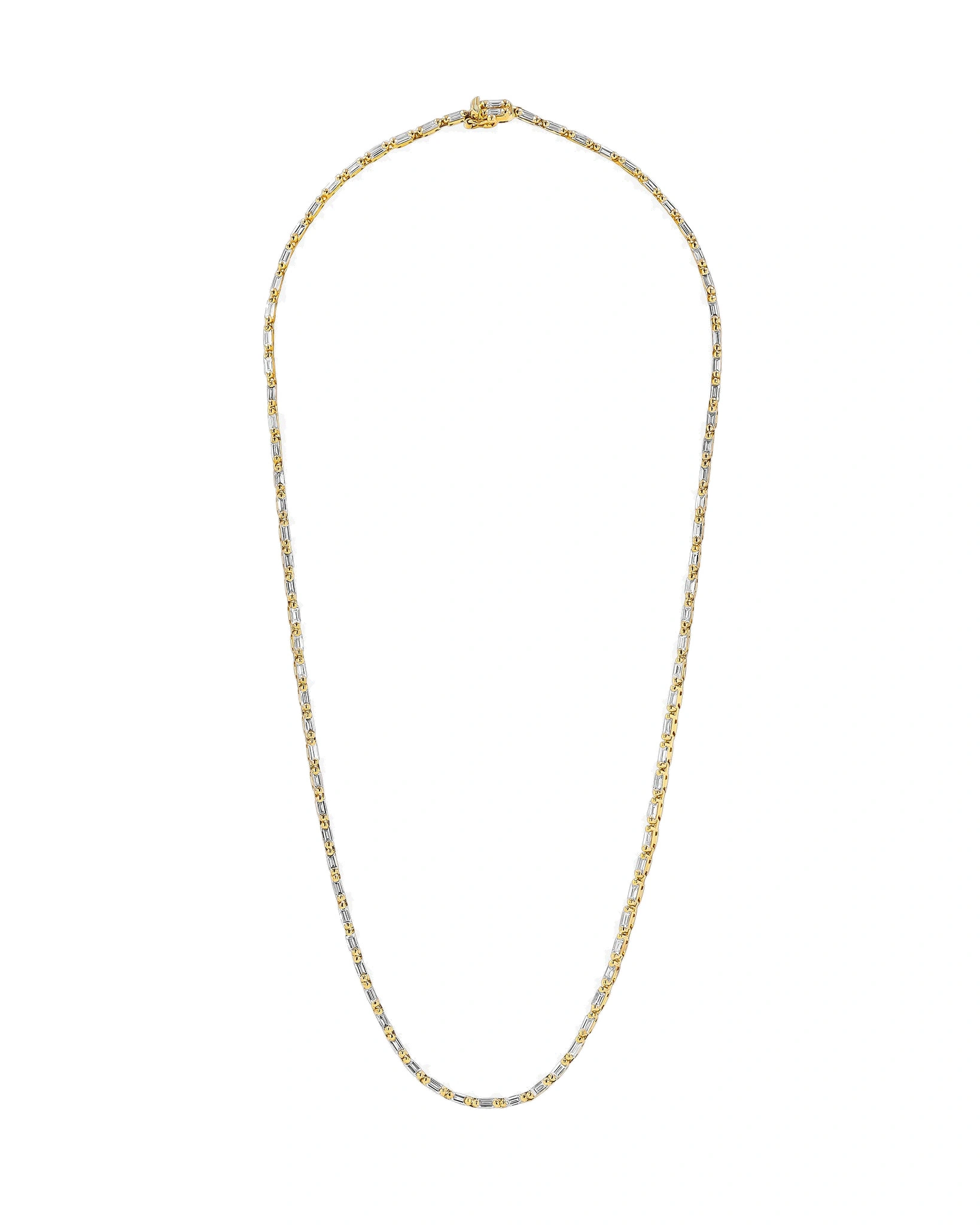 Suzanne Kalan Linear Full Diamond Tennis Necklace in 18K Yellow Gold Suzanne Kalan Linear Full Diamond Tennis Necklace in 18K Yellow Gold | Fine Necklaces | Coveti