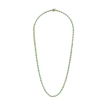 Suzanne Kalan Linear Full Emerald Tennis Necklace in 18K Yellow Gold | Fine Necklaces | Coveti