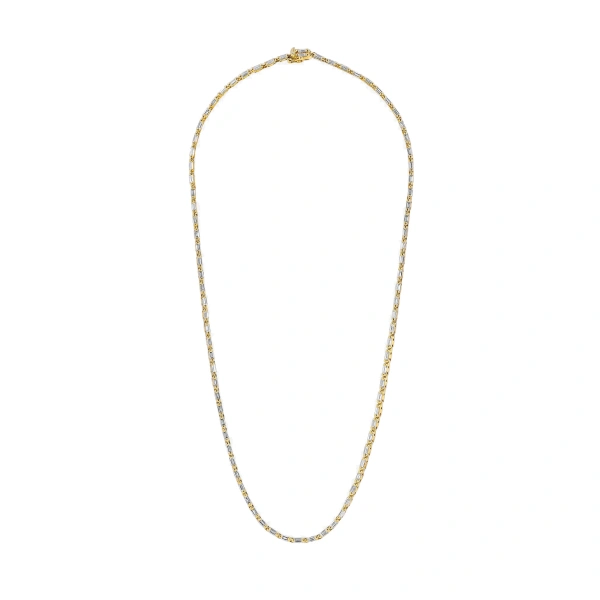 Suzanne Kalan Linear Full Tennis Necklace in 18K Yellow Gold | Fine Necklaces | Coveti