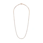 Suzanne Kalan Linear Half Diamond Tennis Necklace in 18K Rose Gold | Fine Necklaces | Coveti