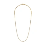 Suzanne Kalan Linear Half Diamond Tennis Necklace in 18K Yellow Gold | Fine Necklaces | Coveti