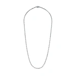 Suzanne Kalan Linear Half Tennis Necklace in 18K White Gold | Fine Necklaces | Coveti