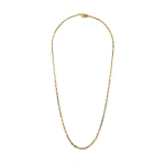 Suzanne Kalan Linear Half Tennis Necklace in 18K Yellow Gold, Pastel Sapphire | Fine Necklaces | Coveti